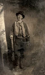 サムナー砦のビリー・ザ・キッドの肖像画。 1879年（写真）
