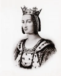 フランス王妃シャルロット・ド・サヴォア（1445-1483）の肖像、エングレーヴィング、sd.
