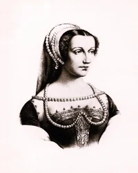 フランス王妃クロード・ド・フランスの肖像（1490-1524）、エングレーヴィング、sd.