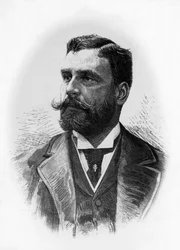 ジェロラモ・ロヴェッタ（1851-1910）の肖像（イタリアの作家・劇作家、エングレーヴィング