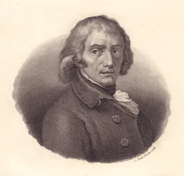イタリアの詩人ジュゼッペ・パリーニ（1729-1799）の肖像、アンドレア・アッピアーニのデッサンをもとにピオッティが作成した銅版画