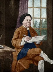 サミュエル・リチャードソン、ポートレート。イギリスの作家 1689年8月19日～1761年7月4日 メイソン・チェンバーリン作