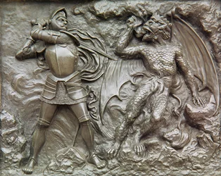 ドラゴンと戦う聖ゲオルギウス（ブロンズ