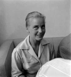 女優マリア・シェル、第17回ヴェネツィア・リド国際映画祭にて - 1956年