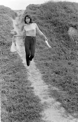 THE SINGER JULIETTE GRECO IN MALAMOCCO (VENICE) - 1965年頃。