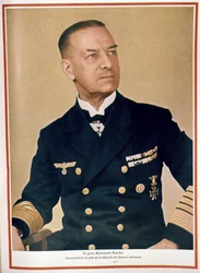 レーダー大提督（1876-1960）海兵隊司令長官（「シグナル」誌第3号1943年2月初版より）（写真