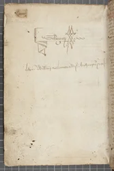 ヒッポのアウグスティヌスが書いた「Tractat[us] sancti Augustini」（紙にペンとインク）。
