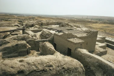 トルクメニスタン。ニサの遺跡。ユネスコ世界遺産登録、2007年