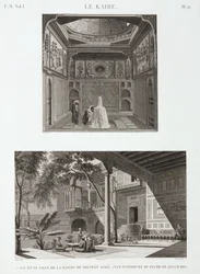 イスラム建築の2つの例、エジプト、カイロ、1798年頃