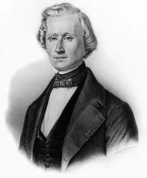 ウルバン・ジャン・ジョゼフ・ル・ヴェリエ（1811-1853）フランスの天文学者、パリの天文台長、オーギュスト・ロワのエングレーヴィング