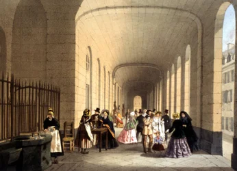 ヴィシー温泉、エングレーヴィング、フランス、1860年頃