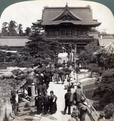 亀戸寺への玄関口、東京、日本、1904