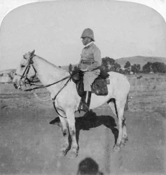 少将ジョン・フレンチ、勇猛な騎兵指揮官、プレトリア、南アフリカ、ボーア戦争、1901年。
