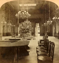 有名なルーレットサロン、カジノ、モンテカルロ、モナコ、1897年。