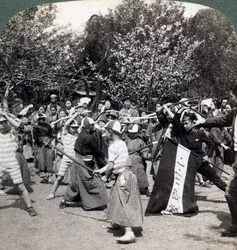 日本の若者の戦争の精神、東京、日本、1896