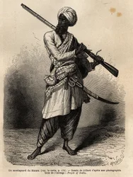 ハザラ（インド・パンジャブ州）出身の登山家。1866年、Guillaume Lejeanが描いたパンジャブとカシミールへの航海を説明するためのエングレーヴィングで、Edouard Chartonの指導の下、"Le tour du monde, nouveau journal des voyages "に掲載された。