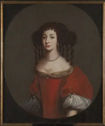 Amelie de Courlande, epouse du landgrave de Hesse Cassel - Princess Maria Amalia of Courland (1653-1711), Landgravine of Hesse-Kassel, Anonymous .の肖像。キャンバスに油彩。サイズ : 90x74 cm。ストックホルム国立博物館