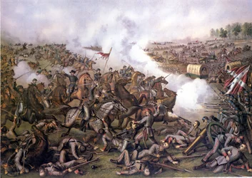 アメリカ南北戦争（1861～1865年）。ファイブフォークスの戦い（バージニア州）4月01日