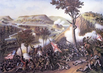 アメリカ南北戦争（1861年～1865年）。ミッショナリーリッジの包囲戦、11月25日