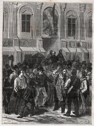 1839年5月12日に逮捕される前のフランスの革命家アルマン・バルベス（1809-1870） - 1882年のエングレーヴィング（『Histoire de dix ans: 1830-1840』ルイ＝ブラン（1811-1882）著