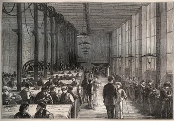 1875年、パリのヴィレット通りにある鉄工所（Ecole municipale d