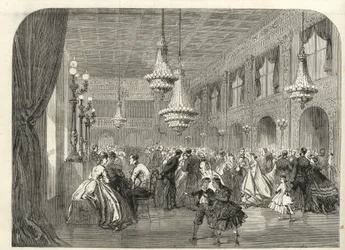 ドイツ、バーデン・バーデン（Baden-Baden） - 会話の部屋の中 - 1867年