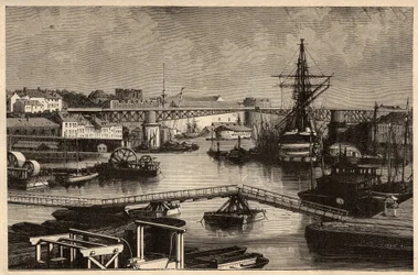 Brest - Le port militaire - Finistere - Bretagne - "PATRIE "の刻印 - DESCRIPTION PECTURESSE DE LA FRANCE EN 6 VOLUES BY LUCIEN HUARD - 19世紀末