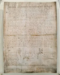 1168年の教皇アレクサンダー3世のブルレ（オルランド・バンディネリ