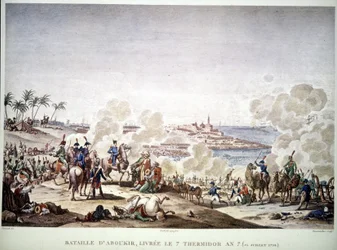 エジプトのキャンペーン（遠征）（1798年〜1801年）、エジプトのナポレオン。アブキールの戦い、7月25日