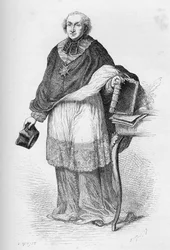 Cardinal Etienne-Charles de Lomenie de Brienne - Etienne de Lomenie de Brienne (1727-1794), French prelate and politician - - engraving from "L