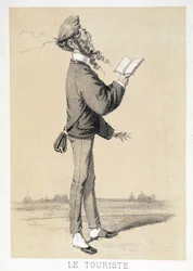 1866年頃のイギリス人観光客の漫画。