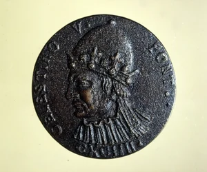 セレスティン5世（または聖ペテロ・セレスティン）（1215年～1296年）動いた教皇。ローマのメダルキャビネットのメダル。