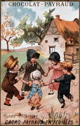 子供用の丸いゲーム、チョコレート・ペイローの広告、V.1895