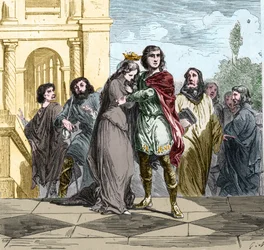 フランスっ子の王クローヴィス2世（v.633-657）がサント・バティルド（またはバティルド、バティル、ボードール）を購入（626-680）。