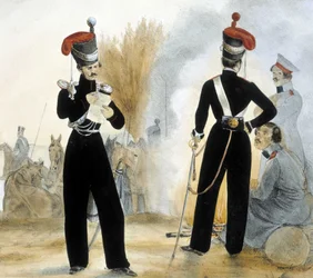 1840年頃の小ロシアのコサック兵。