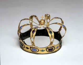 ナポレオン・ボナパルト（1769 - 1821）によるイタリア王の金と宝石の王冠。リソルジメント博物館。ミラノ