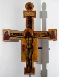 十字架の上の「INRI」。匿名の木画。15世紀 サヴォナ、ピナコテカ・シヴィカ