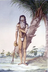 文化、文明、インド社会。Portrait of a Fakir (faquir), India.