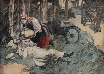 ロシア大公ジョージ・アレクサンドロヴィッチ（1871-1899）の死、アッバス・トゥマン（コーカサス）（George Aleksandrovich of Russia）のエングレーヴィング、1899年の「Le-Pelerin」より