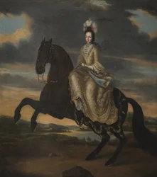 Edwige Sophie de Suede - スウェーデン女王ヘドヴィグ・ソフィア・オブ・ホルスタイン・ゴットープ公爵夫人（1681-1708）の肖像、匿名 .油彩・キャンバス