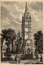 Eglise Notre Dame de Croaz Batz a Roscoff - Finistere - Brittany - "PATRIE "の刻印 - DESCRIPTION PECTURESSE DE LA FRANCE EN 6 VOLUES BY LUCIEN HUARD - 19世紀末