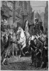 フランス軍に敗れたイングランドのウィリアム3世のロンドン入場 - 1692年、オレンジ・ナッソー家のウィリアム3世のロンドンへの凱旋 - フランソワ・ギゾー1877年の「L