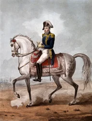 ジルベール・デュ・モティエ・ド・ラ・ファイエット侯爵（1757-1834）の騎馬像 - エングレービング - Marquis of La Fayette (1757-1834), French military and politician