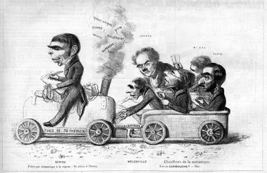 Eugene Scribe (1791-1861) フランスの劇作家「蒸気による劇作者」と1840年の主な協力者。Anne Honore Joseph Duveyrier, dit Melesville (1787-1865)、Jean Francois Bayard (1796-1853)、Pierre Francois Adolphe Carmouche (1797-186)