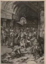 有名なダイヤモンドラホールのマハラジャ、ランジット・シン（1780-1839）がコー・アイ・ノール・ダイヤモンド（Koh i Nor, Kuh-e Nur, Kuh e Nur, Koh-i-noor, Koh i Noor）を譲り受けた。Adolphe BITARDの "Les arts et metiers illustres "に掲載された1885年のエングレーヴィング。
