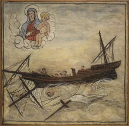 元ヴォト（ex voto）の船員は、ナポリ近郊のトッレ・デル・グレコのカルミネ教会から来る海の危険に生き残った船員の献身と感謝の誓いとして、人気のあるオファーをする