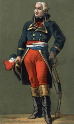 General Dumouriez.Charles Francois du Perier, dit du Perier du Mourier then Dumouriez General francais (1739-1823).19世紀のクロモリトグラフ。