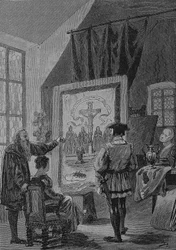 ドイツ農民戦争（1524-1526）：ハイルブロンの画家ヨス・フリッツ（1470年生まれ、1525年没）は、ウンターグロンバッハ、領地、ライン川上流でのブンドシュー運動の創始者である。