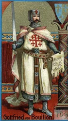 Godefroy de Bouillon (1061-1100) ロレーヌ地方の公爵で、第一回十字軍遠征（1096-1099）の後、エルサレムで最初のキリスト教の支配者となった。