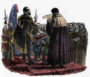 ヒュー・カペ、主権者の誓いを立てる - 987年に主権者の誓いを宣告したフランク族の王、ヒュー・カペ（941年頃～996年頃） -1882年